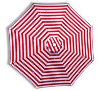 Patio Umbrella 9ft Replacement Canopy for 6/8 Rib, Garden Parasol Polyester Covers, Water Resistant, UV-Anti, Only the Top Cloth, Diameter 200-400cm(Red and white,6 Ribs 200cm)