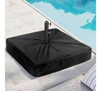 Patio Umbrella Base Cover Made from 600D Oxford Cloth, Waterproof and Weather Resistant with Elastic Cord Closure to Keep Cover in Place on Windy Days (53 * 53 * 13cm)