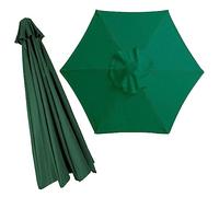 Patio Umbrella Canopy, Outdoor Replacement Parasol Cover for 6.5ft/9ft/10ft 8ribs/6ribs, Market, Garden, Lawn Umbrella Parasol Replacement Canopy Top Sun Shade UV blocking(Color:Green,Size:3.0m/10FT(8