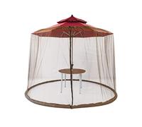 Patio Umbrella Netting with Zipper Door - UV Protection Outdoor Net for Straight & Banana Umbrellas Breathable Sunshade Perfect for Backyard & Garden Use