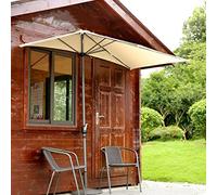 Patio Umbrella Outdoor Sun Shade Half Umbrellas, Create Cool Area, Waterproof Umbrella Cloth, with Crank, for Garden Patio Backyard Umbrella Parasol Canopy good
