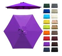 Patio Umbrella Replacement Canopy 6.6/7.5/8.2/8.9/9.8/11.5Ft UV Protection Parasol Fabric Cover Durable Outdoor Umbrella Canopy for 6/8 RibsUpgrade Your Patio Experience!