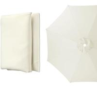 Patio Umbrella Replacement Canopy 6.6ft/7.5ft/9ft/10ft, Durable Sunshade Cloth For Beach, Pool, Backyard, 6 & 8 Ribs Parasol Canopy, Weather-resistant Outdoor Cover Beige 2m/6.5ft(8ribs)