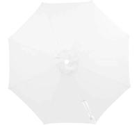 Patio Umbrella Replacement Canopy 6.6ft 7.5ft 9ft 10ft, Fade Resistant Outdoor Market Umbrella Top Cover, Heavy Duty 6-rib 8-rib Waterproof Uv Protection For Garden White 2m/6.6ft 8Ribs