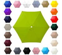 Patio Umbrella Replacement Canopy 6.6ft 7ft 7.5ft 8.2ft 8.9ft 9.2ft 9.8ft for 6-Rib Round Outdoor Market Umbrellas Waterproof UV Protection Canopy Only Brown Beige Khaki(Grass green,2.5m/8.2ft)