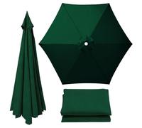 Patio Umbrella Replacement Canopy 6 Ribs Canopy Only Fits 2m 2.15m 2.3m 2.5m 2.7m 2.8m 3m Beige Khaki Blue Dark Green and 20+ Colors UV Protected Waterproof Fabric Top(Dark green,2.3m/7.5ft)