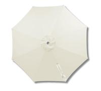 Patio Umbrella Replacement Canopy 7ft/8.2ft/10ft/11.5ft/13ft Outdoor Umbrella Replacement Top Cover for 8 Ribs UV Protective Parasol Fabric Cover for Market Table Backyard(Cream,4m/13.1ft)