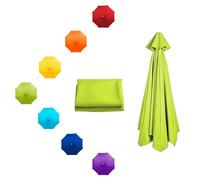 Patio Umbrella Replacement Canopy Cover - Fits 6/8/9/10ft Outdoor UmbrellasGreen Fabric 270cm/8.9ft for Market/Patio/Table Use