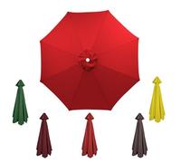 Patio Umbrella Replacement Canopy Cover - Table Umbrella Fabric for 2m/2.3m/2.7m/3.0m Garden Parasol, Durable UV-Resistant Outdoor Shade Solution