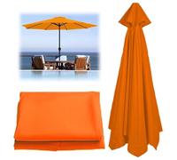 Patio Umbrella Replacement Canopy Fabric Cover, 2m-3.5m Outdoor Garden Beach Umbrella, Dark Green, Fits 3m with 6 Ribs