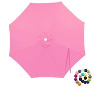 Patio Umbrella Replacement Canopy for 6-10ft Market Umbrellas 6/8 Ribs Offset Parasol Top Cover Weather-Resistant Outdoor Umbrella Fabric