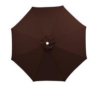 Patio Umbrella Replacement Canopy for 8 Ribs, 2m/ 2.30m/ 2.5m/ 2.7m/ 3.0m/ 3.5m Durable Polyester Replacement Parasol canopy UV Protective Cloth - Canopy Only(Coffee,2.30m)