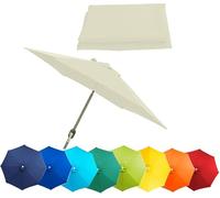 Patio Umbrella Replacement Canopy - Garden Parasol Fabric Cover for Market Table Umbrella, 6 or 8 Arm Compatible, Durable Canopy for Outdoor Use