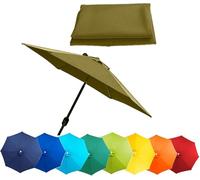 Patio Umbrella Replacement Canopy - Garden Parasol Fabric Cover for Market Table Umbrella, 6 or 8 Arm Compatible, Durable Canopy for Outdoor Use