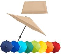 Patio Umbrella Replacement Canopy - Garden Parasol Fabric Cover for Market Table Umbrella, 6 or 8 Arm Compatible, Durable Canopy for Outdoor Use