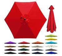 Patio Umbrella Replacement Canopy - Rainproof Breathable Fabric Cover for Outdoor Use - Ideal for Garden Market Yard