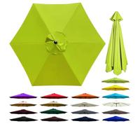 Patio Umbrella Replacement Canopy - Rainproof Breathable Fabric Cover for Outdoor Use - Ideal for Garden Market Yard