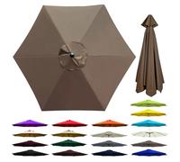 Patio Umbrella Replacement Canopy - Rainproof Breathable Fabric Cover for Outdoor Use - Ideal for Garden Market Yard