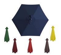Patio Umbrella Replacement Canopy, Umbrella Replacement Cloth, Market Table Umbrella Canopy, 2m/2.30m/2.7m/3.0m for Patio Market Table Umbrella Garden Parasol Canopy Cover(Color:Navy blue,Size:6ribs:2