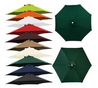 Patio Umbrella Replacement Canopy - UV Protective Water-Resistant Fabric for 6/8 Arms - 2m 2.3m 2.7m 3.0m 4.0m Outdoor Garden Parasol Top Cover