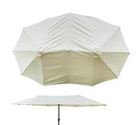 Patio Umbrella Replacement Canopy - Waterproof 12 Rib Umbrella Top Fabric, Outdoor Replacement Canopy | Umbrella Suitable For Beach Umbrella, Pool Umbrellas (51.97-53.15 Inches)(Khaki, Beige)