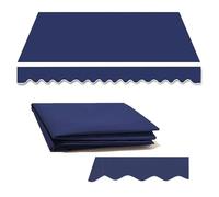 Patio Umbrella Replacement Fabric 3.5x2m - Waterproof Canopy for Outdoor Sunshade, Navy Color, Ideal for Garden, Terrace, and Backyard Use, Manual Installation.