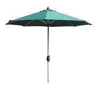 Patio Umbrellas Striped Beach Umbrella 9ft 2.7m, Round Outdoor Garden Parasol Sunshade with 8 Ribs Wood Poles, for Patio/Pool/Porch, Yellow and White