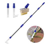 Patio Weed Remover Tool with Long Handle, Weed Scraper and Weed Wire Brush Set Combo, 60" Block Paving Weeding Tool to Remove Weeds and Moss, 3