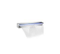 Patiolife Pool Fountain 472 x 45 x 31 Stainless Steel Pool Waterfall with LED Strip Light Waterfall Spillway with Pipe