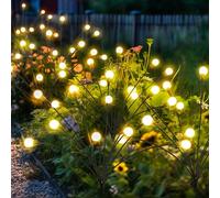 PATIOPIA Solar Lights Outdoor Garden, 60 LED Firefly Outdoor Garden Lights Waterproof, Solar Powered Swaying Light for Pathway, Yard, Patio Decoration (6 Pack,Warm White)