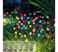 PATIOPIA Solar Lights Outdoor Garden, 60 LED Firefly Outdoor Garden Lights Waterproof, Solar Powered Swaying Light for Pathway, Yard, Patio Decoration (6 Pack,Colorful)
