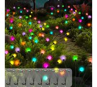 PATIOPIA Solar Lights Outdoor Garden, 80 LED Firefly Outdoor Garden Lights Waterproof, Solar Powered Swaying Light for Pathway, Yard, Patio Decoration (8 Pack,Colorful)