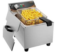 PATIOZA 8L Commercial Deep Fat Fryer Electric Chip Fryer 3000W