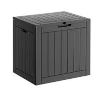 PatioZen PationZen 31 Gallon Resin Deck Box, Lockable Package Delivery Box, Waterproof and UV Resistant Outdoor Storage Box for Patio Furniture, Garden Tools and Toys Storage - Black