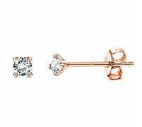 PATISORNA 925 Sterling Silver 5mm Long Post Cubic Zirconia Stud Earrings for Women Men,Aurora Rainbow Earrings Platinum/Gold/Rose Gold Plated CZ Studs Earrings Hypoallergenic
