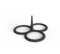 Patisse 19232 Platinum Baking Tin for 3 Blinis 27 x 1 cm Black