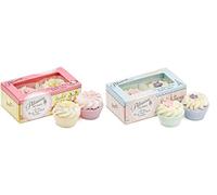 Patisserie De Bain Bath Tartlettes Rose & Violette & English Tea Room Bath Bomb Fizzers 2 Pack