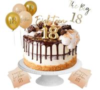 Patisserie Valerie 18th Birthday Cake Bundle, S'mores, 6", 14 Portions | Party Pack, Number Candles, Swiss Meringue Buttercream, Frozen at Peak Freshness, Dry-Ice Delivery, Refrigerated Defrosting
