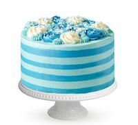 Patisserie Valerie Blue Candy Stripe Gateau 8" - 20 Portions