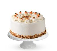 Patisserie Valerie Carrot Cake 6" (10 Portions) - Three Layer Carrot & Walnut Cake with Creamy Frosting, Walnut Coating & Chocolate Carrot Decorations - Classic Cake Delivery