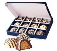 Patisserie Valerie Chocolate Cake Bites, 12 Pack -Finest Sponge Combined with Buttercream, Coated in Decadent Chocolate and Finished with Artisanal Drizzle.