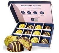 Patisserie Valerie Dubai Chocolate Bites - 12 Pack - Velvety Pistachio Chocolate Shell Generously Filled With a Smooth Pistachio and Kunafa-infused Cream Centre. - Letterbox Gift