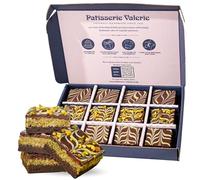 Patisserie Valerie Dubai Chocolate Brownies with Pistachio Cream & Kunafa Crunch, Box of 12 | Rich Fudgy Letterbox Brownie Gift Box | Dubai Style Chocolate & Pistachio Treat, Handmade Since 1926