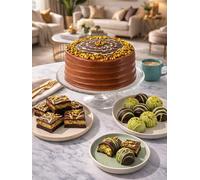 Patisserie Valerie Dubai Chocolate Trio Gift Box, 3 Pieces 250g | Pistachio Kunafa Cake & Brownie Selection | Dubai Style Chocolate & Pistachio Letterbox Gift, Handmade Since 1926