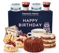 Patisserie Valerie Happy Birthday Cream Tea for Two - Birthday Afternoon Tea Hamper with Scones, Clotted Cream, Bonne Maman Jam & Mini Cakes - Birthday Gift Delivery UK