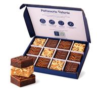 Patisserie Valerie Indulgent Brownie & Blondie Box, 12 Pieces | Cinnamon Blondie, Chocolate and Salted Caramel Brownies, Letterbox Gift, Limited Edition Autumn Bakes