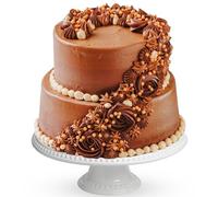 Patisserie Valerie Luxurious Chocolate Wedding Cake, Two Tiers, Light Chocolate Sponge, Chocolate Cream Filling, Triple Swiss Meringue Chocolate Buttercream