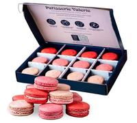 Patisserie Valerie Macarons Gift Box - 12 French Macarons: 4x Strawberry, 4x Raspberry, 4x Rose - Premium Quality Treats for Gifting, Celebrations or Sweet Cravings - Delivered Fresh