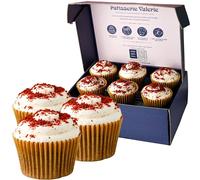 Patisserie Valerie Red Velvet Cupcakes Gift Box - 6 Handcrafted Red Velvet Cupcakes with Cream Cheese Frosting - Perfect Afternoon Tea Hamper, Birthday gifts, Celebrations
