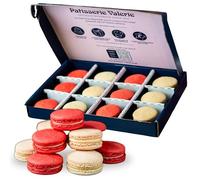 Patisserie Valerie Rose & Vanilla 12 x Macarons Gift Box - Authentic French Macarons - Ideal for Gifts, Celebrations, Special Occasions - Perfect Sweet Treat - No Chocolate - Luxurious Dessert
